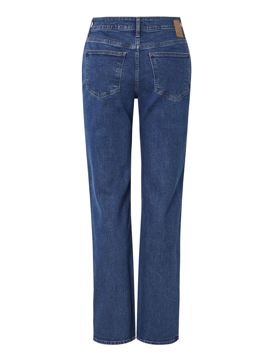 Pieces PCKELLY STRAIGHT FIT JEANS, Medium Blue Denim, highres - 17158774_MediumBlueDenim_002.jpg
