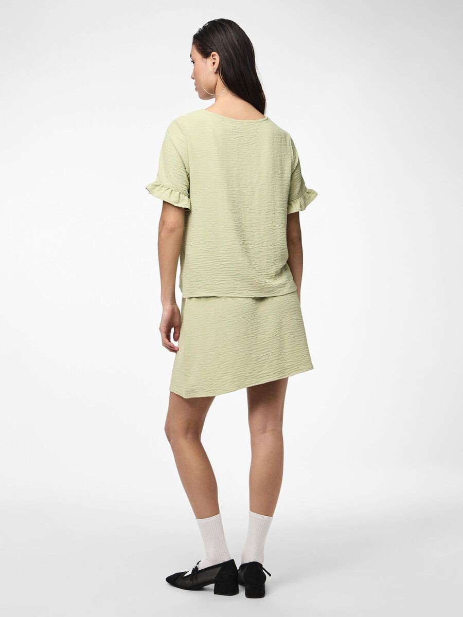 Pieces PCARIANNA SHORT SLEEVED TOP, Lint, highres - 17145518_Lint_004.jpg