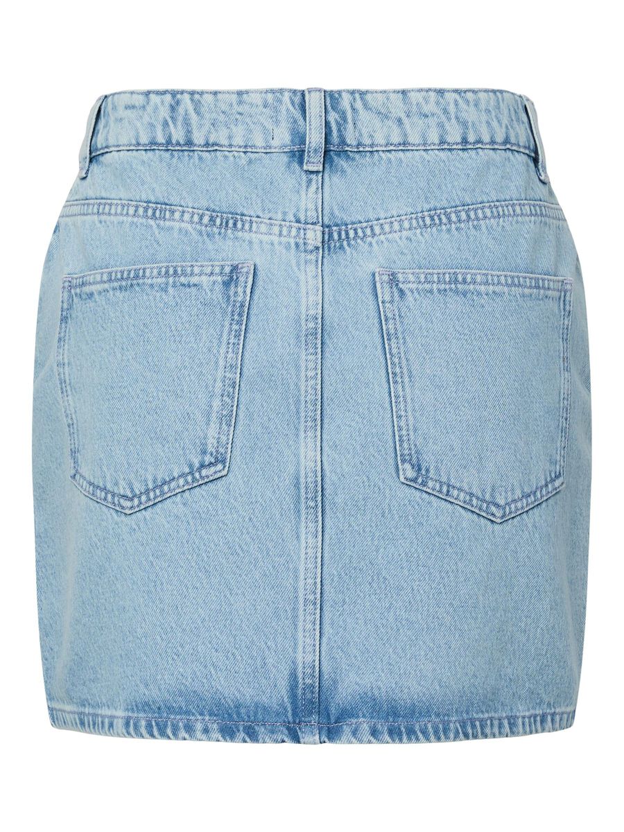 Pieces PCNOEL STRASS MINI JEANSROCK, Light Blue Denim, highres - 17163260_LightBlueDenim_1245778_002.jpg