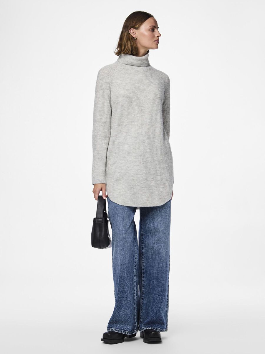 Carousel image - PCELLEN STRICKPULLOVER, Light Grey Melange | 5