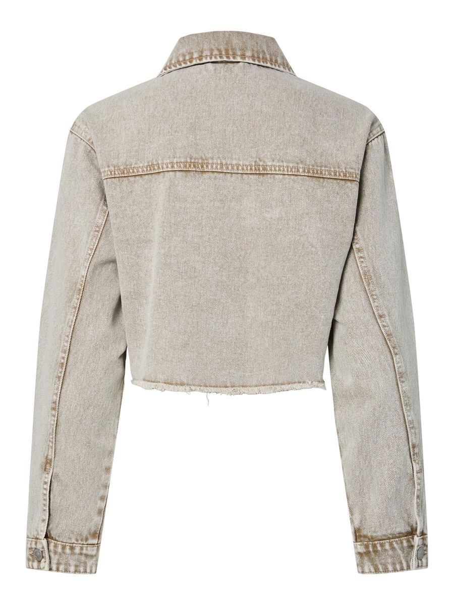 Pieces PCFAY DENIM JACKET, Sandshell, highres - 17158358_Sandshell_002.jpg