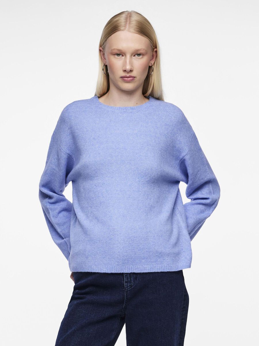 Pieces PCPOLLA KNITTED PULLOVER, Hydrangea, highres - 17149287_Hydrangea_003.jpg