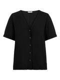 Pieces BUTTON-UP SHORT SLEEVED TOP, Black, highres - 17100686_Black_001.jpg