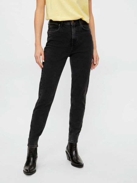 Pieces PCLEAH MOM JEANS, Black, highres - 17106146_Black_003.jpg