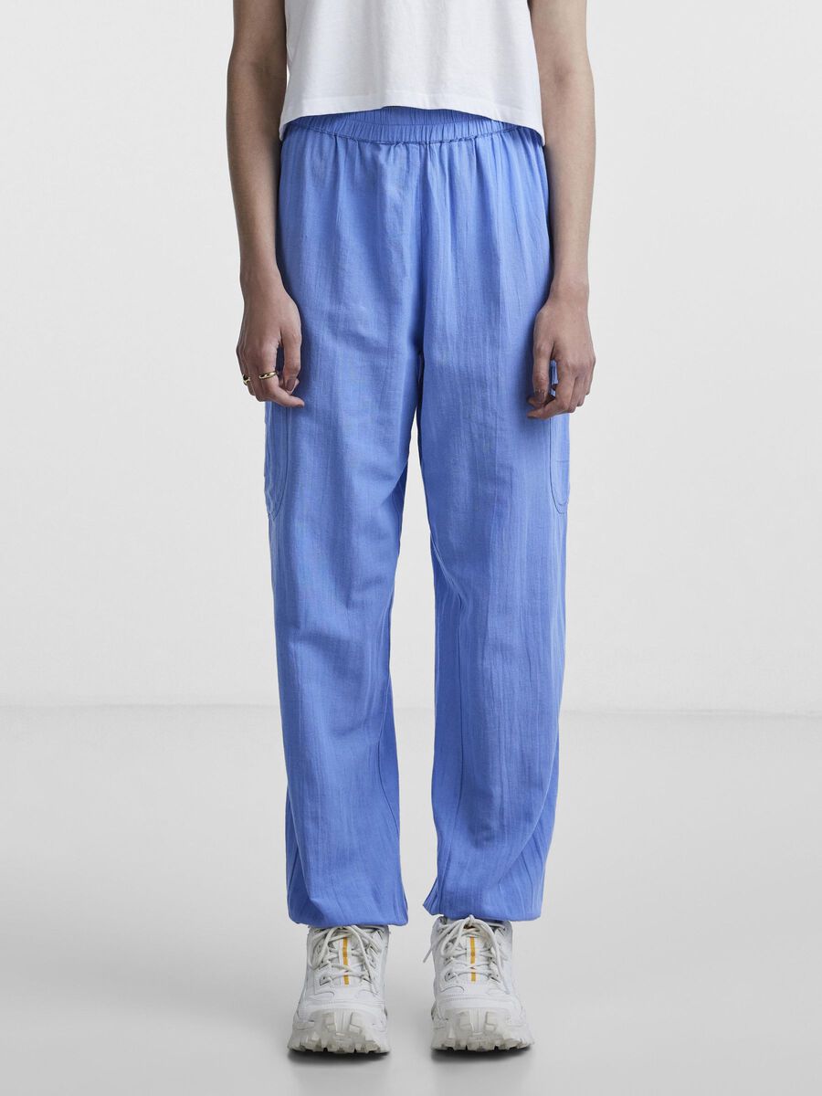 Pieces PCJALLY HIGH WAISTED TROUSERS, Cornflower Blue, highres - 17148334_CornflowerBlue_003.jpg