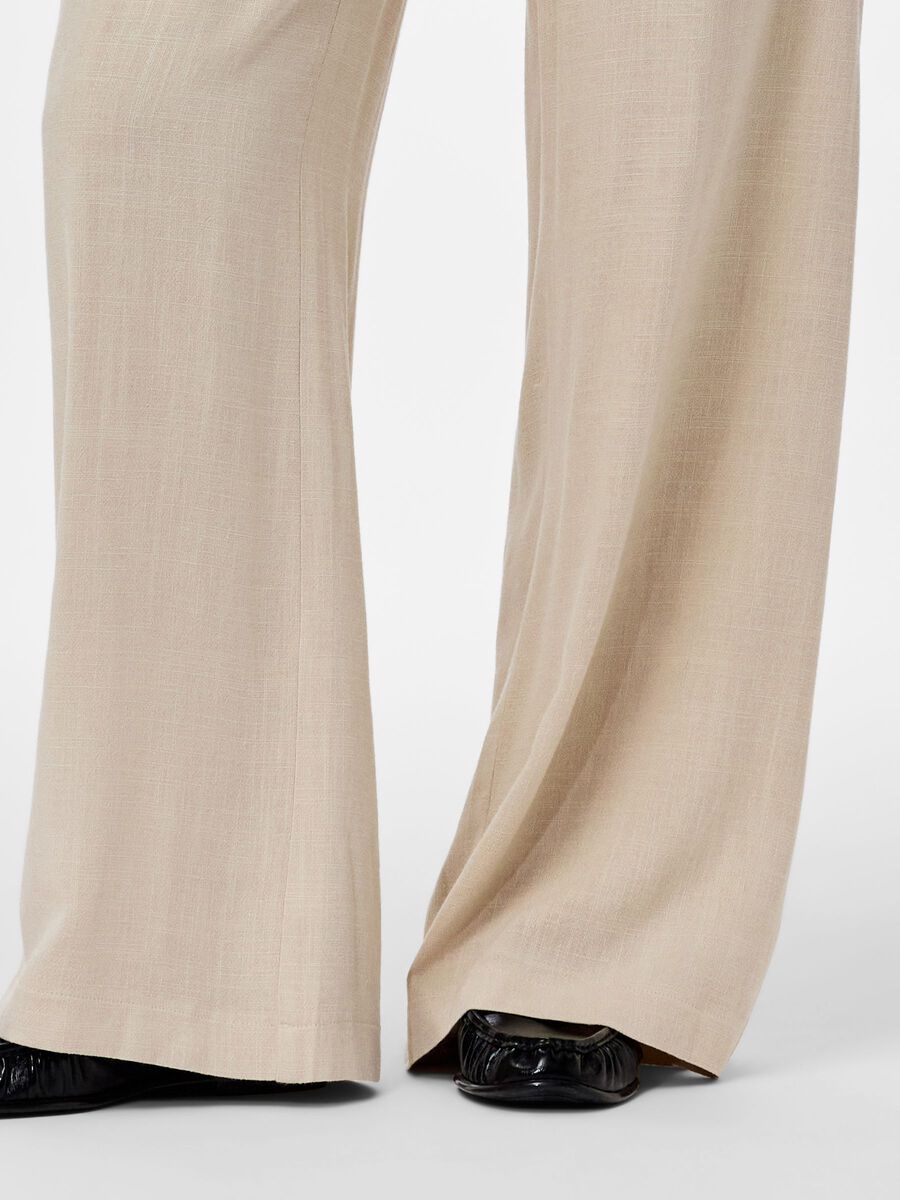 Carousel image - PCVINSTY HW WIDE-LEG TROUSERS, Silver Lining | 7