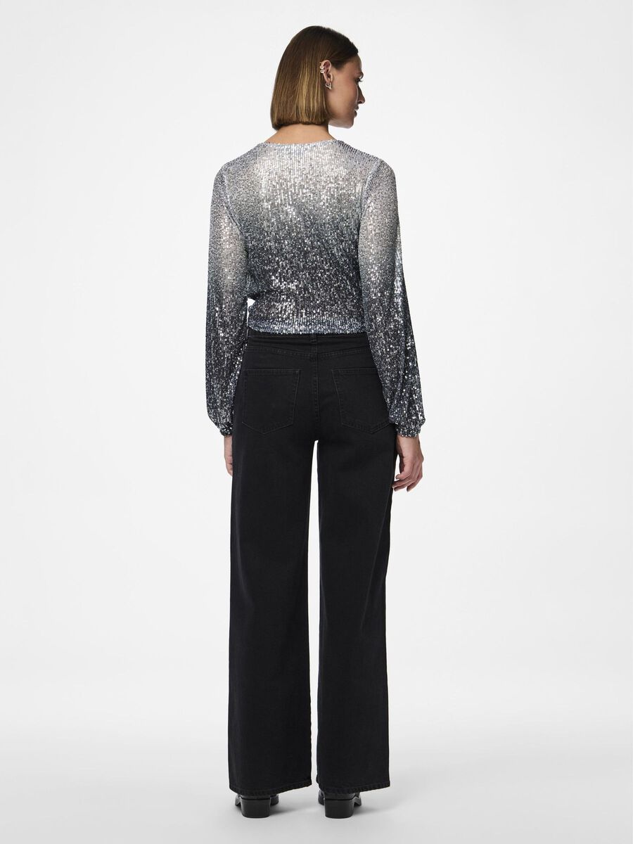 Pieces PCDELPHIA SEQUINS WRAP BLOUSE, Ombre Blue, highres - 17109434_OmbreBlue_1086343_004.jpg