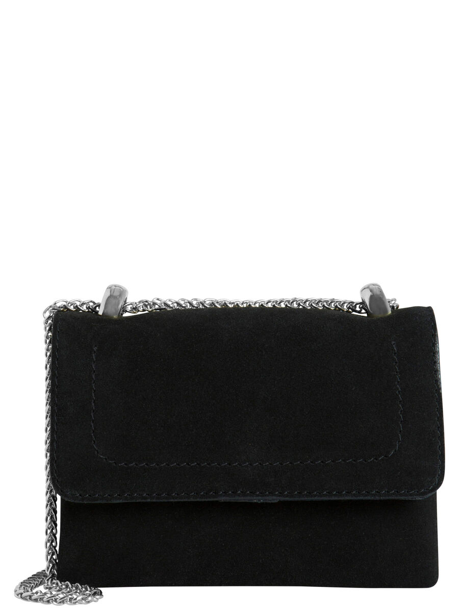 Pieces SUEDE CROSSBODY BAG, Black, highres - 17083711_Black_589544_001.jpg