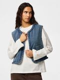 Product image thumbnail - PCBELL CROPPED DENIM VEST, Light Blue Denim | 1