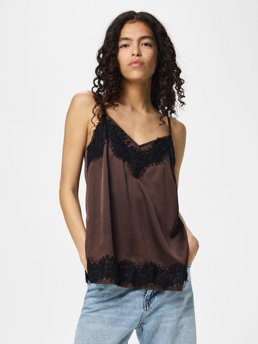 Product carousel image - PCARIEL SPITZEN-DETAIL OBERTEIL, Hot Fudge | 1