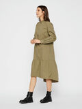 Pieces LOOSE FIT KATOENEN MIDI JURK, Deep Lichen Green, highres - 17106273_DeepLichenGreen_005.jpg