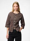 Product image thumbnail - PCSELMA DENIM SHIRT, Hot Fudge | 1