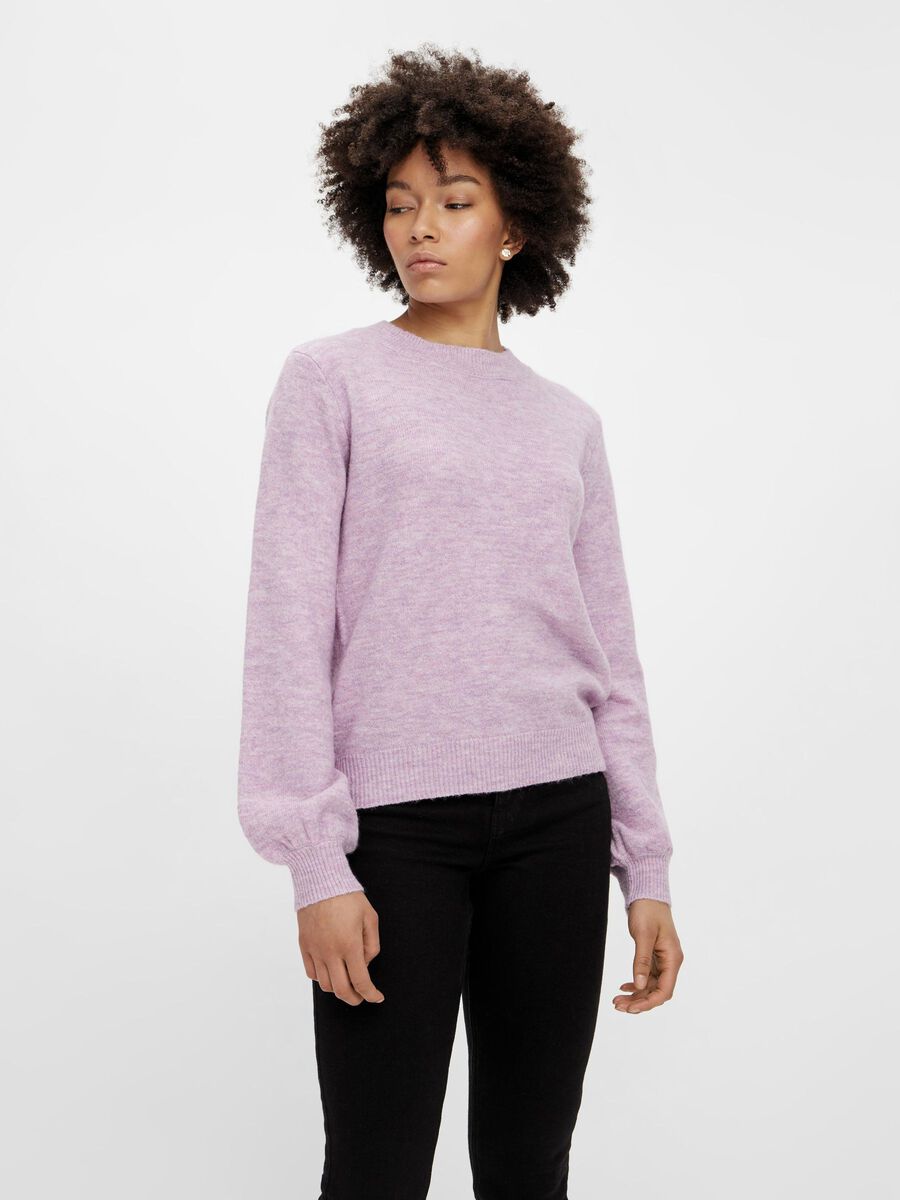 Pieces PCPERLA KNITTED PULLOVER, Orchid Bloom, highres - 17110765_OrchidBloom_003.jpg