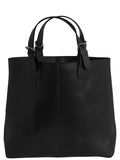 Pieces LEATHER SHOULDER BAG, Black, highres - 17085655_Black_002.jpg