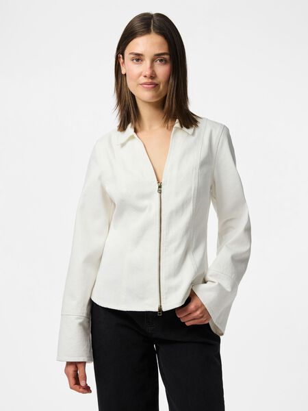 Pieces PCFLORA CHEMISE EN JEAN, White Denim, highres - 17159455_WhiteDenim_003.jpg