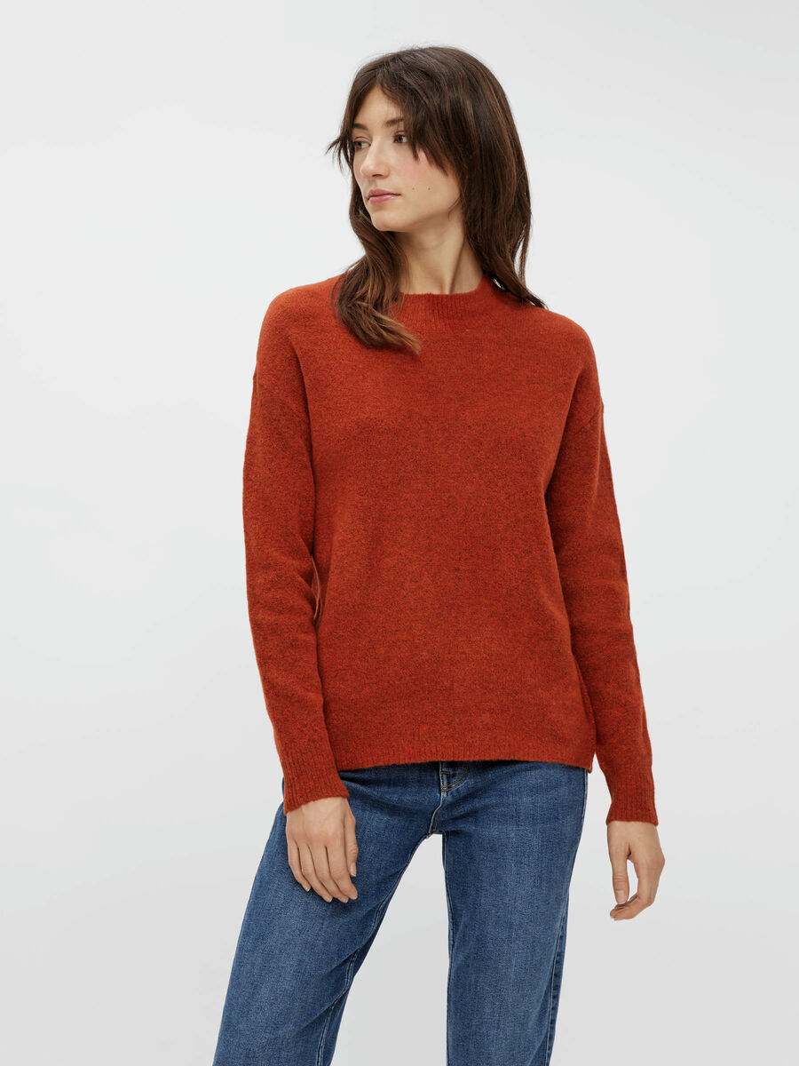 Pieces ULD STRIKKET PULLOVER, Picante, highres - 17105923_Picante_003.jpg