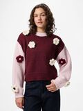 Product image thumbnail - PCJENNER KNITTED PULLOVER, Tawny Port | 1