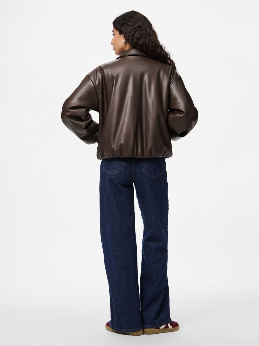 Product carousel image - PCLARA COATED BOMBER JACKET, Hot Fudge | 2