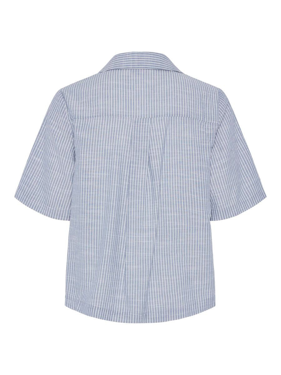 Pieces PCAPIA 2/4 LINEN-BLEND SHIRT, Coronet Blue, highres - 17155305_CoronetBlue_1161536_002.jpg