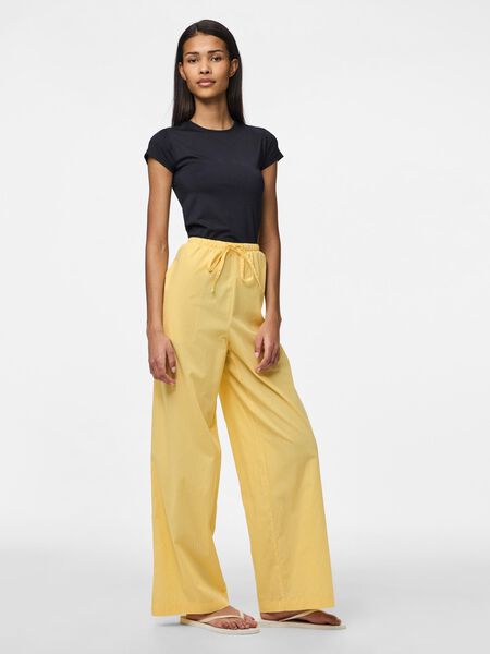 Pieces PCFELINE HW STRIPED TROUSERS, Sunset Gold, highres - 17158470_SunsetGold_1208388_005.jpg
