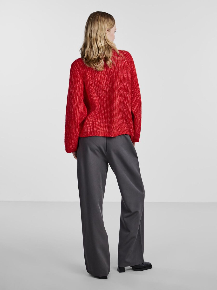 Pieces PCNELL KNITTED PULLOVER, Poppy Red, highres - 17128212_PoppyRed_004.jpg