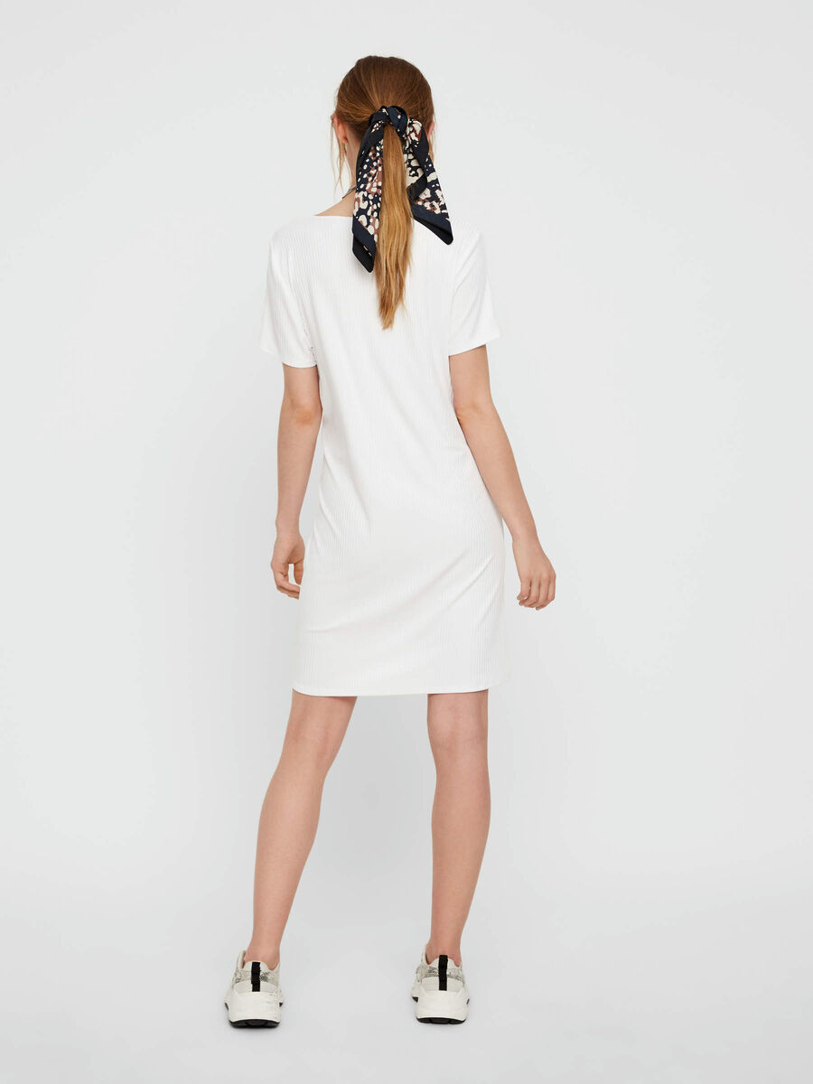 Pieces RIBBED MINI DRESS, Bright White, highres - 17101350_BrightWhite_004.jpg