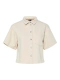 Pieces PCSAVANNA CHEMISE À MANCHES COURTES, Raw Cotton, highres - 17156459_RawCotton_001.jpg