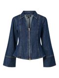 Product image thumbnail - PCFLORA FITTED DENIM SHIRT, Medium Blue Denim | 1