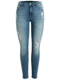 Pieces MID WAIST DESTROYED SKINNY FIT JEAN, Light Blue Denim, highres - 17087985_LightBlueDenim_001.jpg