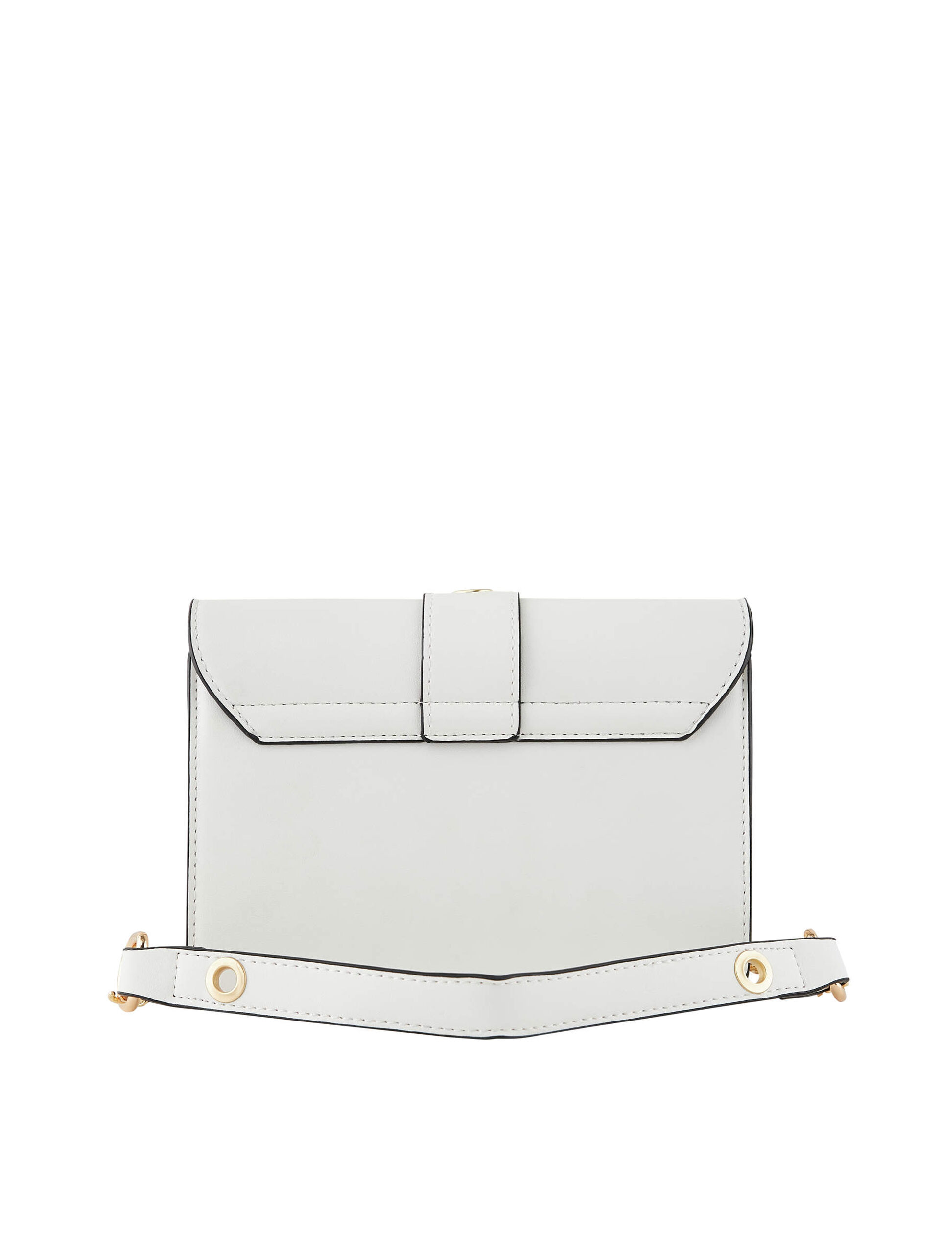Carousel image - EYELET FLAP CROSSBODY BAG, Bright White | 5