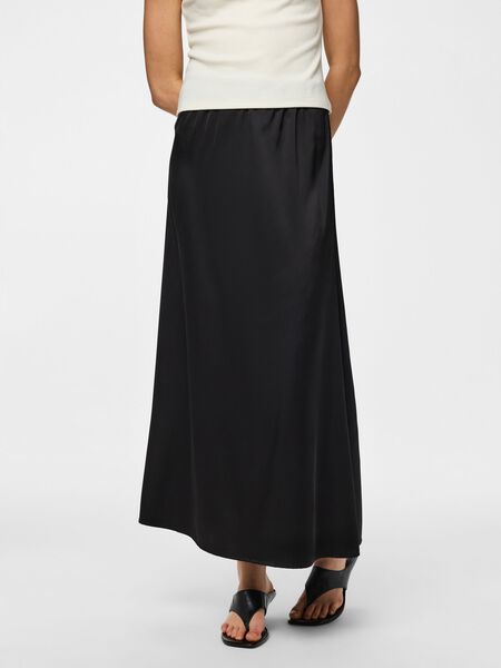 Pieces PCFESTA HW SATIN  MAXI SKIRT, Black, highres - 17168742_Black_003.jpg