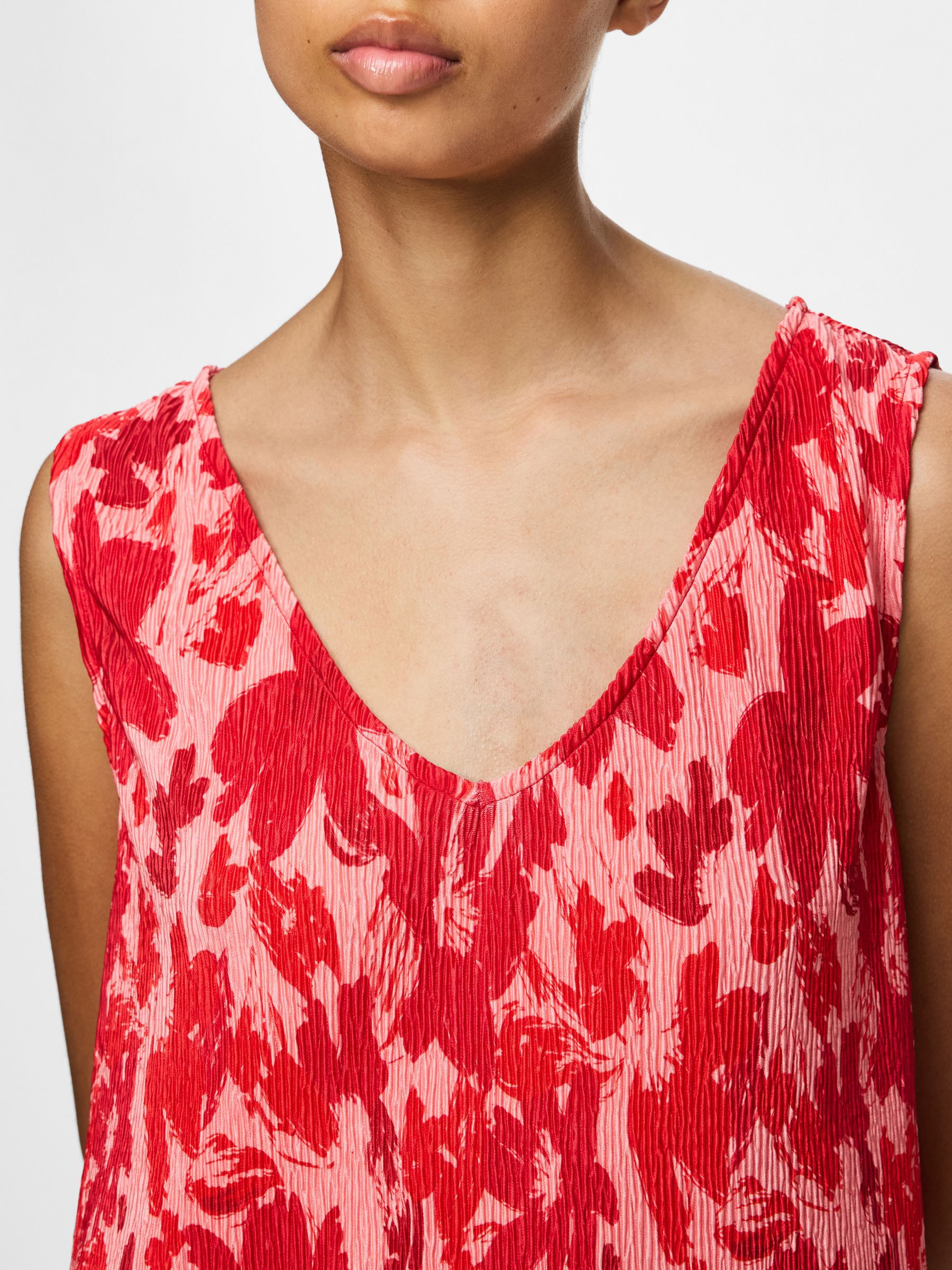 PCFLORA TANK REVERSIBLE MINI DRESS | Red | PIECES® Ireland