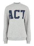 Pieces LOGOPRINT SWEATSHIRT, Light Grey Melange, highres - 17112259_LightGreyMelange_001.jpg