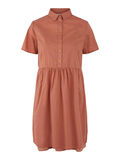 Pieces MANCHES COURTES ROBE-CHEMISE, Copper Brown, highres - 17102920_CopperBrown_001.jpg