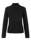 Pieces LONG SLEEVED KNITTED PULLOVER, Black, highres - 17111301_Black_001.jpg