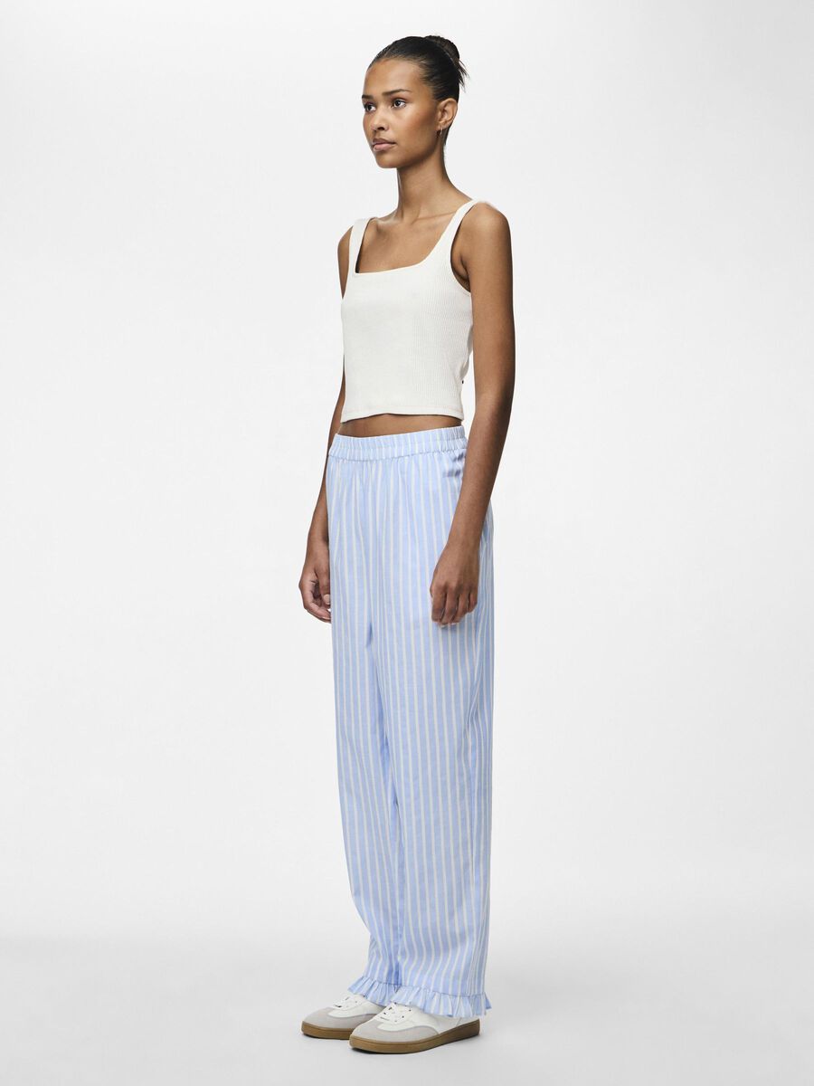 Pieces PCLILIA STRAIGHT-LEG TROUSERS, Nantucket Breeze, highres - 17155653_NantucketBreeze_1164386_005.jpg