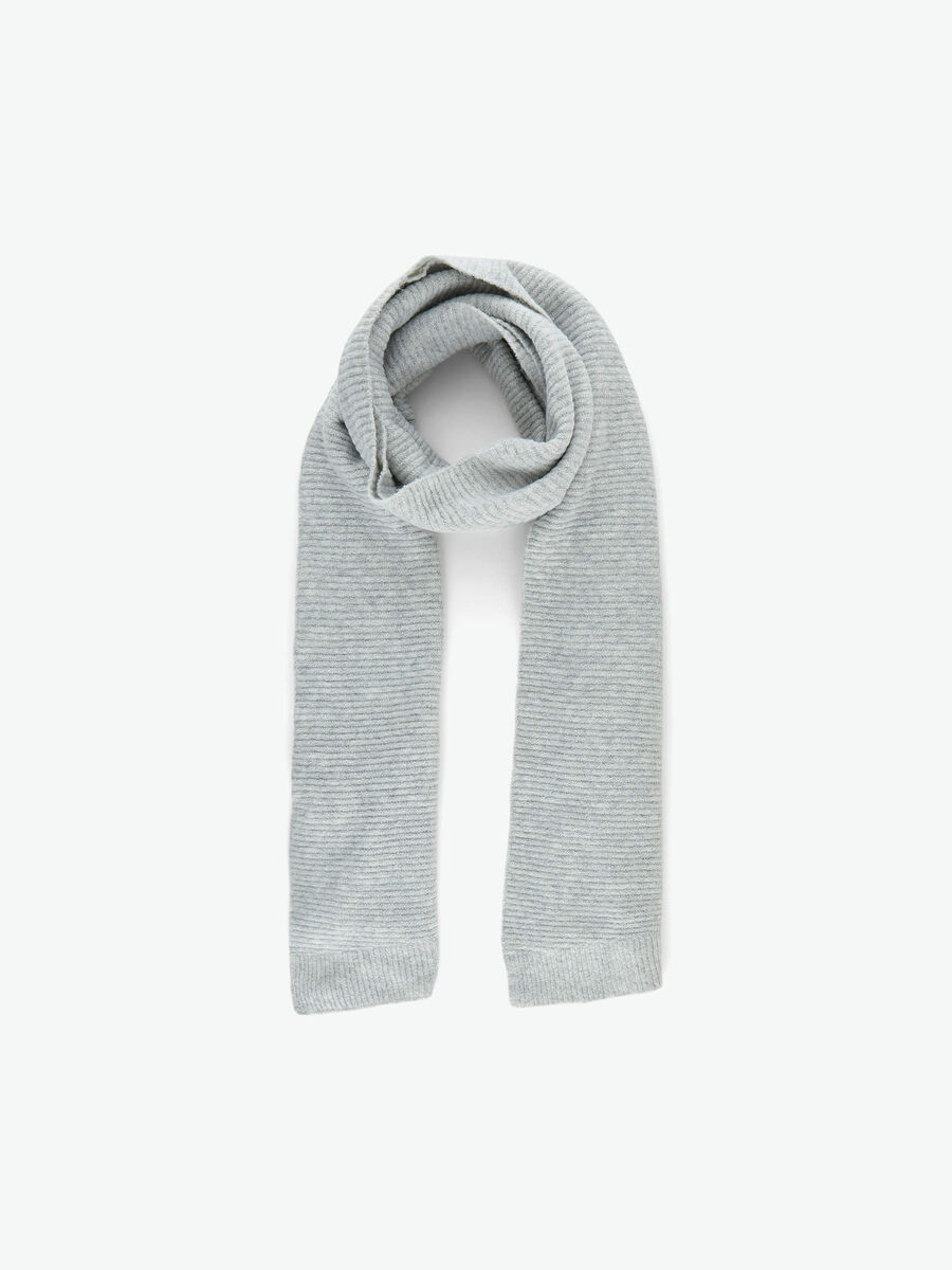 Pieces PCBENILLA SCARF, Light Grey Melange, highres - 17106016_LightGreyMelange_001.jpg