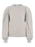 Pieces MANCHES BOUFFANTES, COTON SWEAT-SHIRT, Light Grey Melange, highres - 17106314_LightGreyMelange_001.jpg