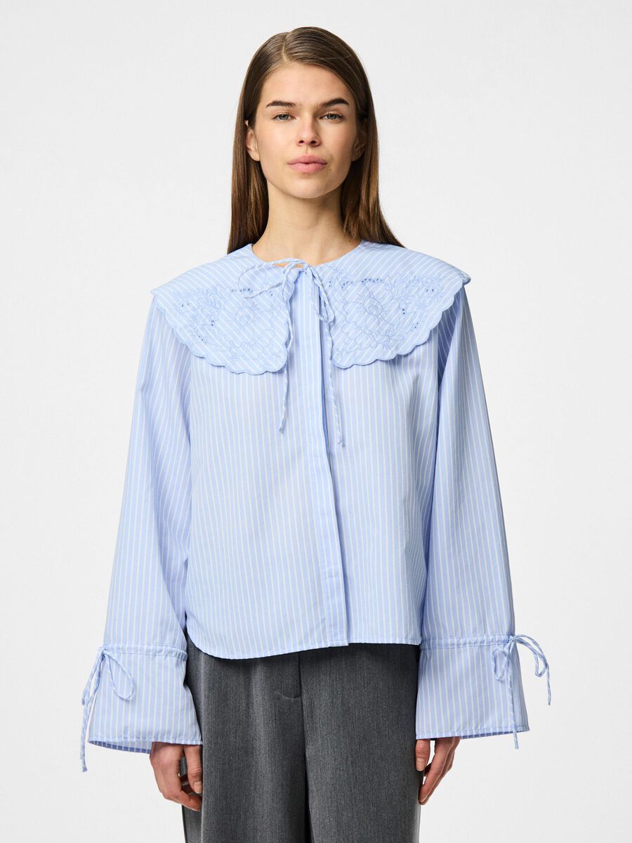 Pieces PCFETINA KRAAG OVERHEMD, Cashmere Blue, highres - 17161479_CashmereBlue_1224017_003.jpg