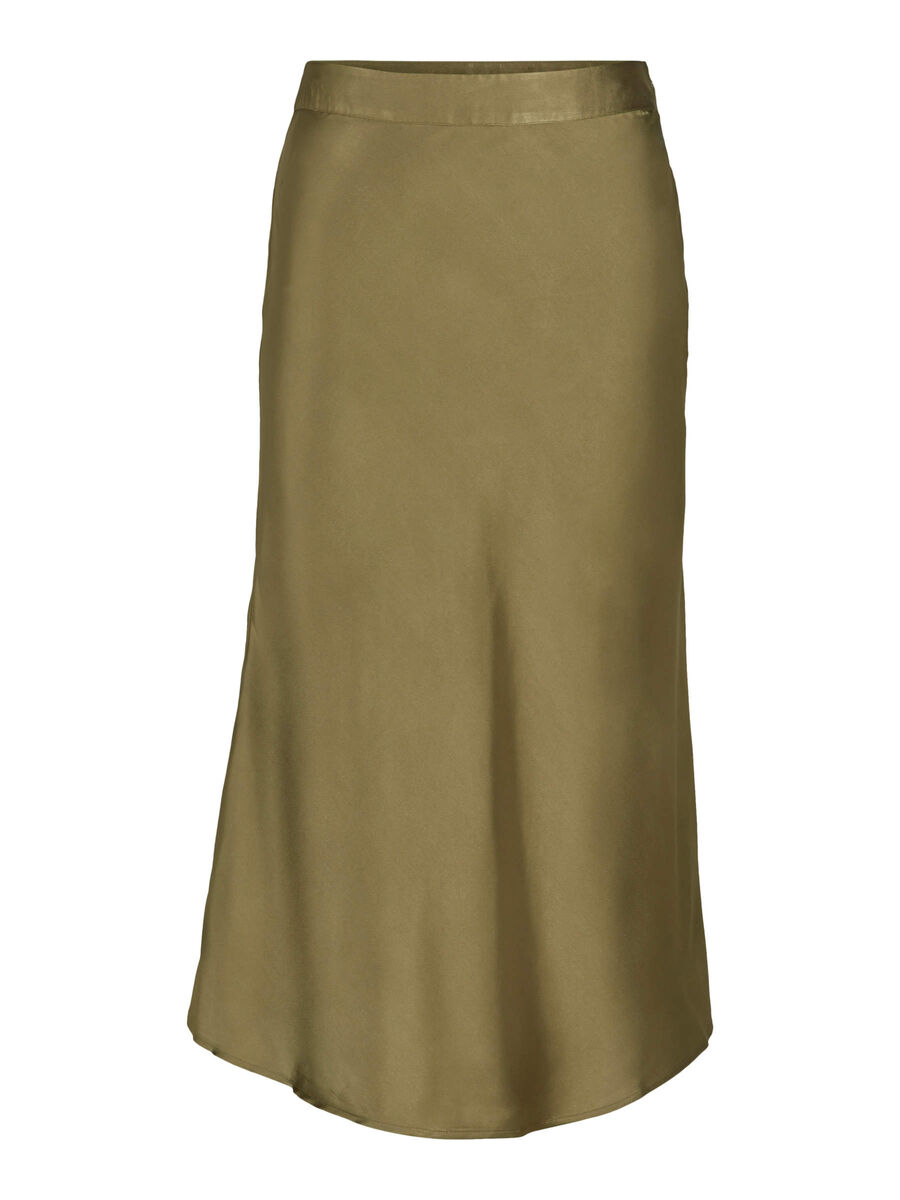 Pieces HIGH WAIST MIDDELLANGE ROK, Deep Lichen Green, highres - 17100314_DeepLichenGreen_001.jpg