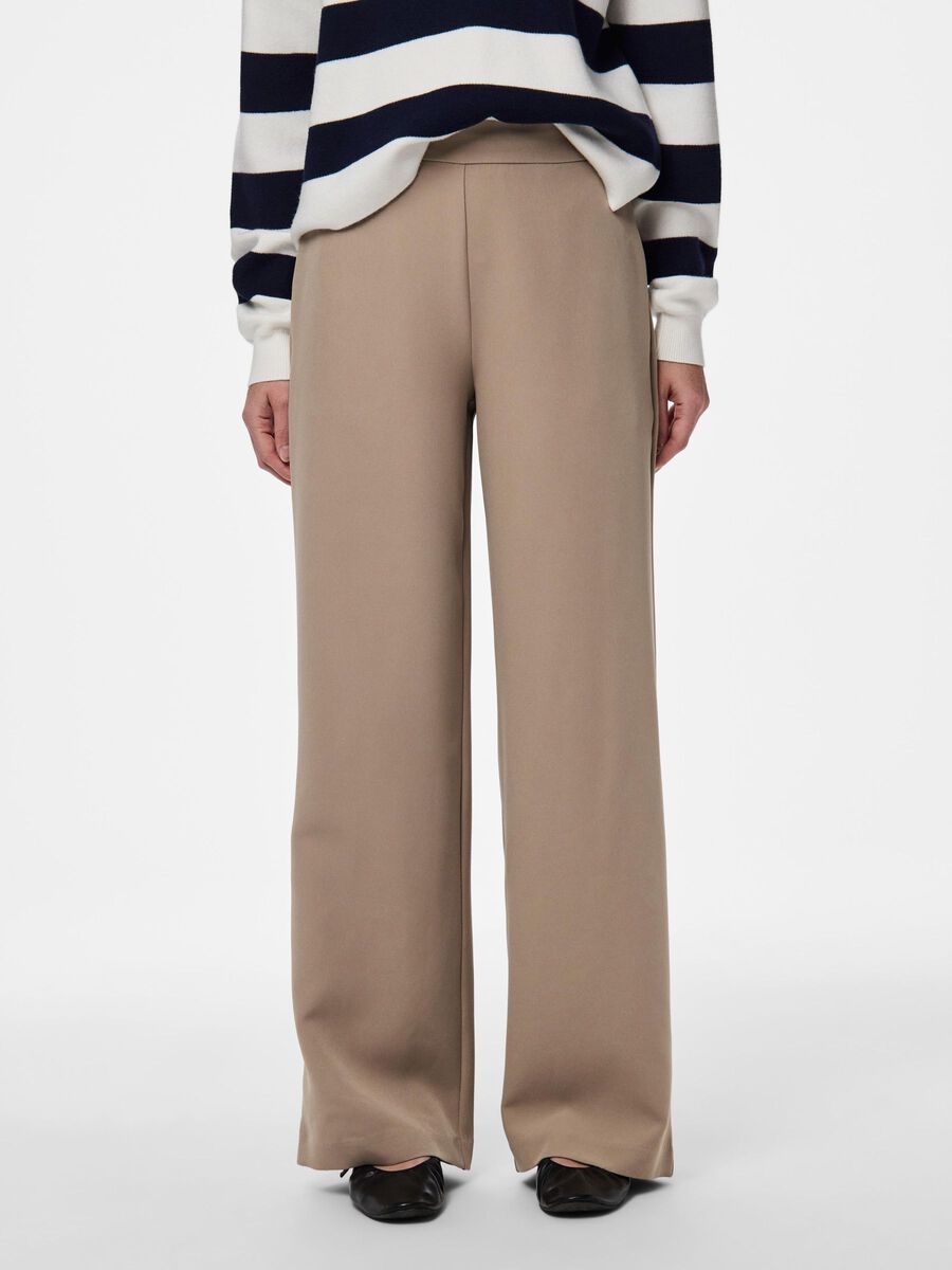 Pieces PCBOZZY WIDE-LEG TROUSERS, Silver Mink, highres - 17140744_SilverMink_003.jpg
