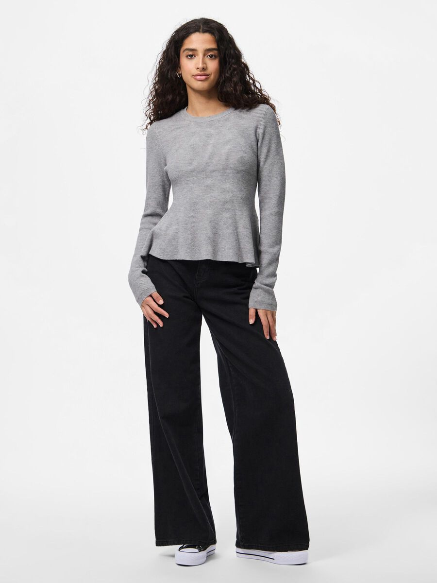 Carousel image - PCAMMA PULLOVER, Medium Grey Melange | 3