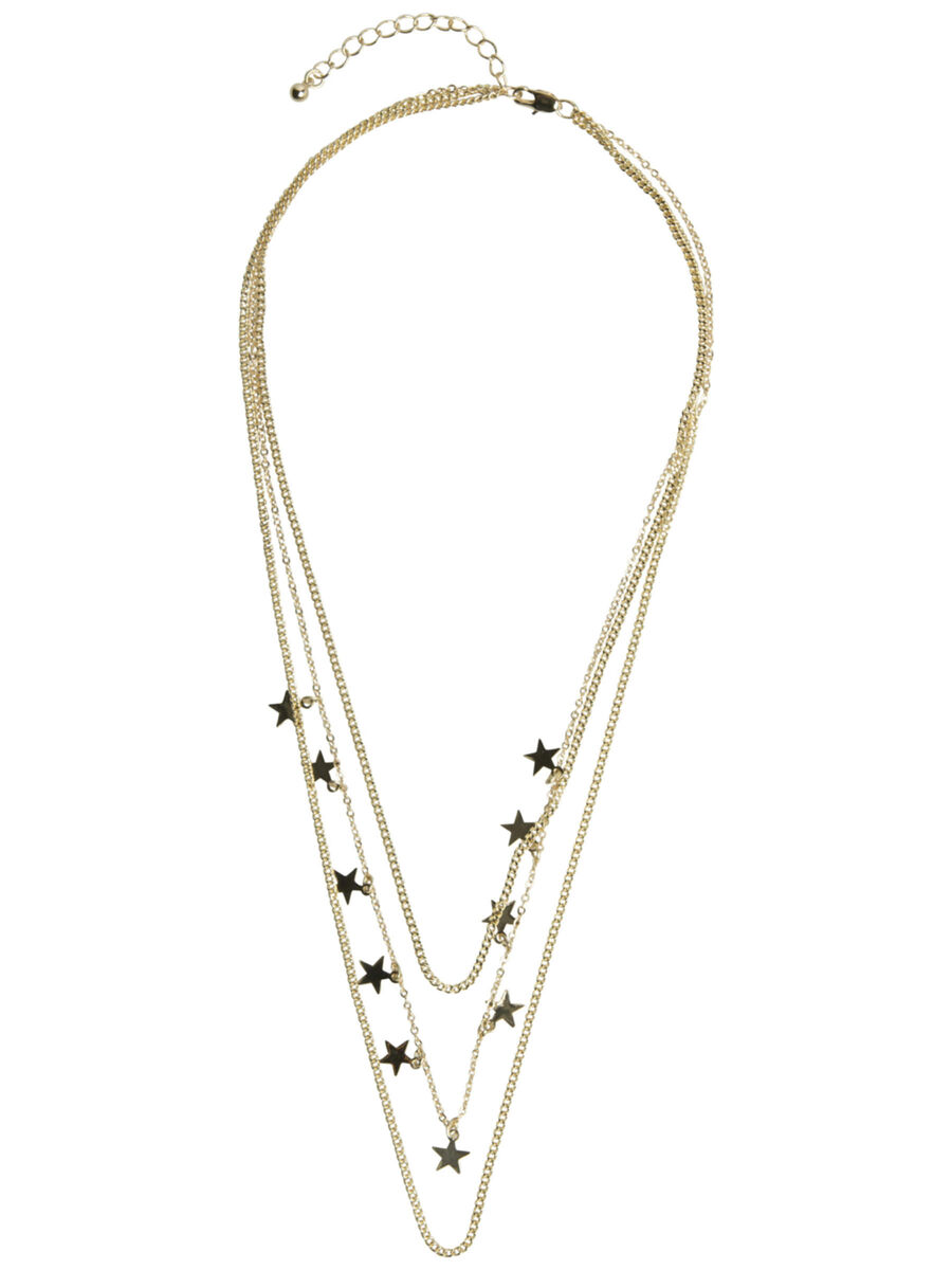 Pieces 3-CHAINED STAR NECKLACE, Gold Colour, highres - 17093069_GoldColour_001.jpg