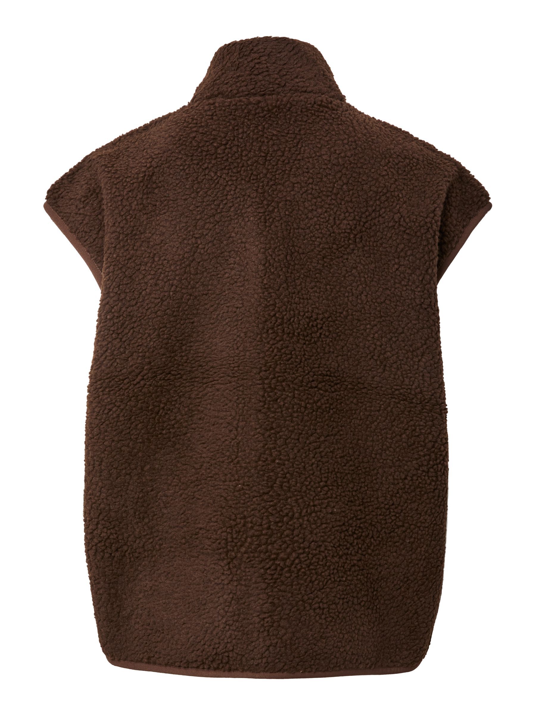 PCSADIA TEDDY VEST | Brown | PIECES® Netherlands