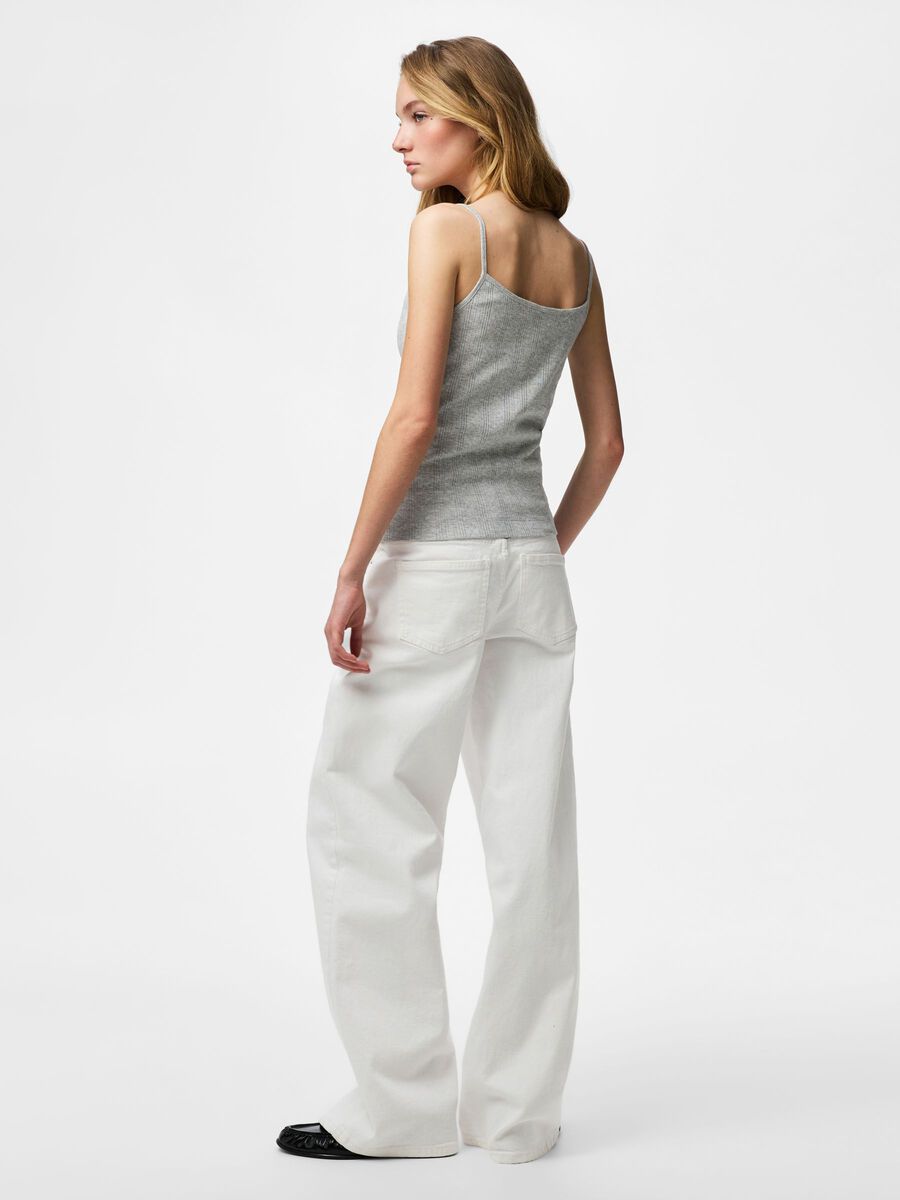 Product carousel image - PCMARIE POINTELLE SINGLET, Light Grey Melange | 2