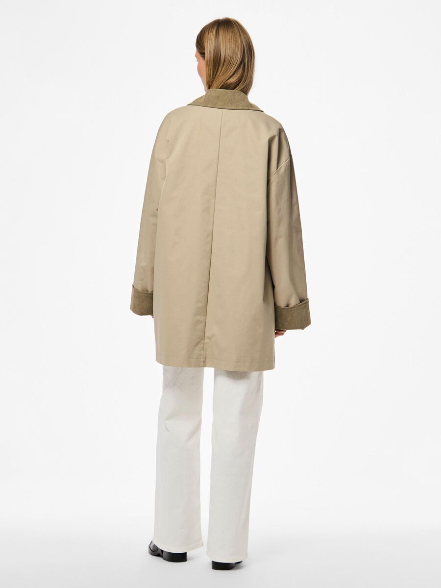 Pieces PCSORMA TRENCHCOAT, Crockery, highres - 17156002_Crockery_1166079_004.jpg