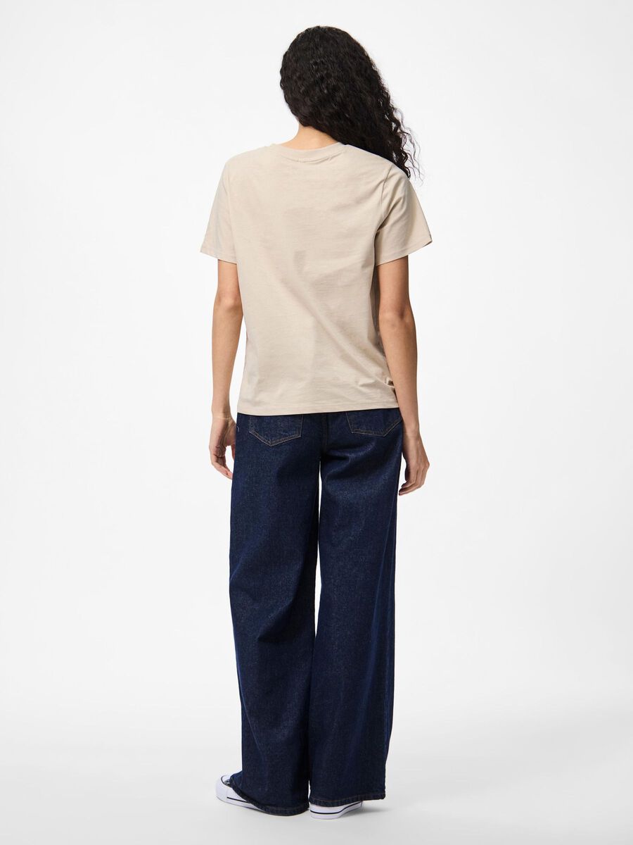 Pieces PCRIA - COTON T-SHIRT, Silver Gray, highres - 17140802_SilverGray_004.jpg