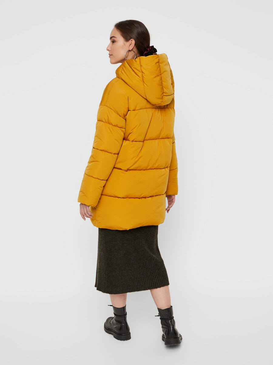 Pieces HOODED LONGLINE PUFFER JACKET, Arrowwood, highres - 17098718_Arrowwood_004.jpg