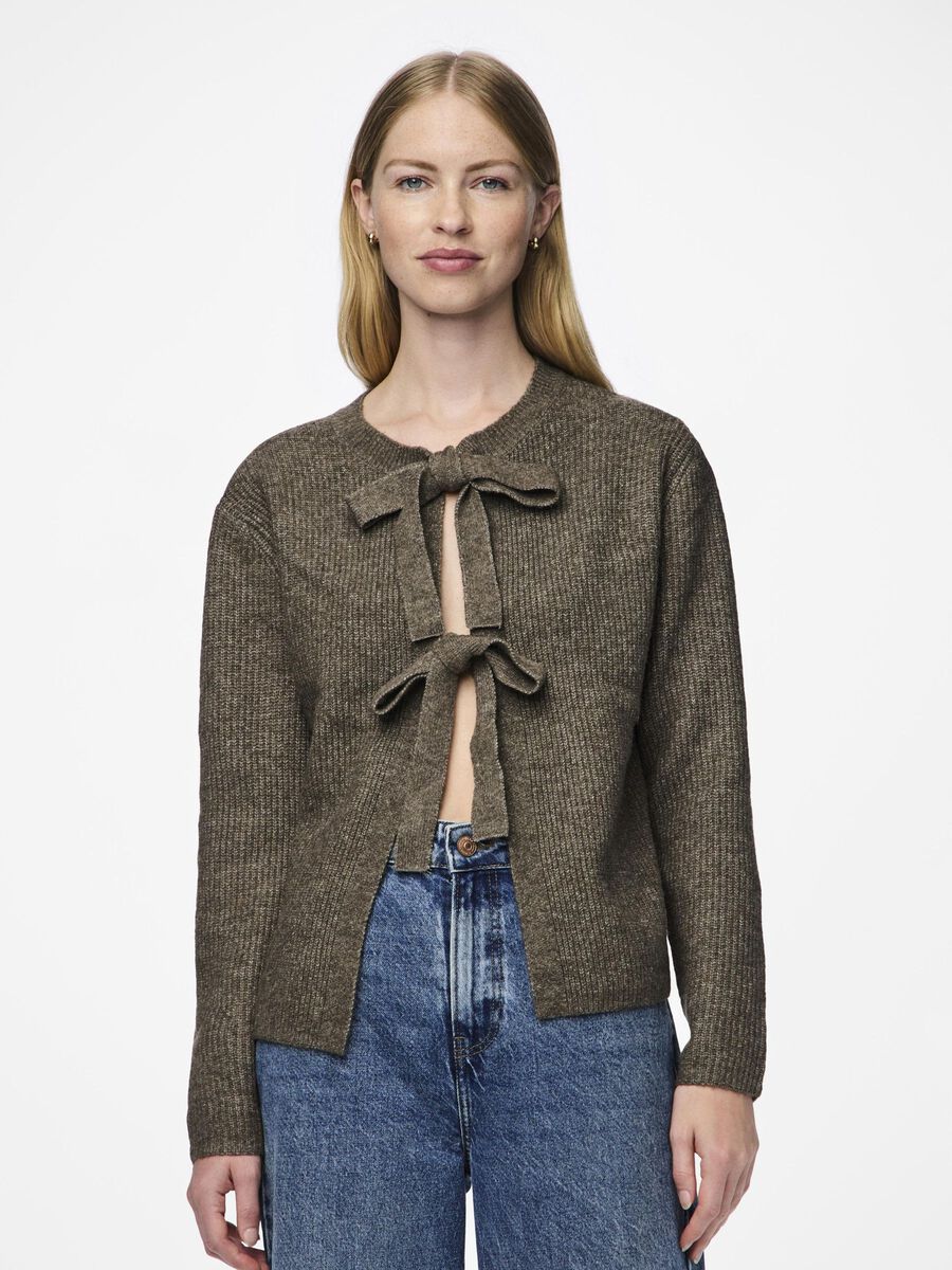 Pieces PCSILLY TIE CARDIGAN, Morel, highres - 17150235_Morel_003.jpg