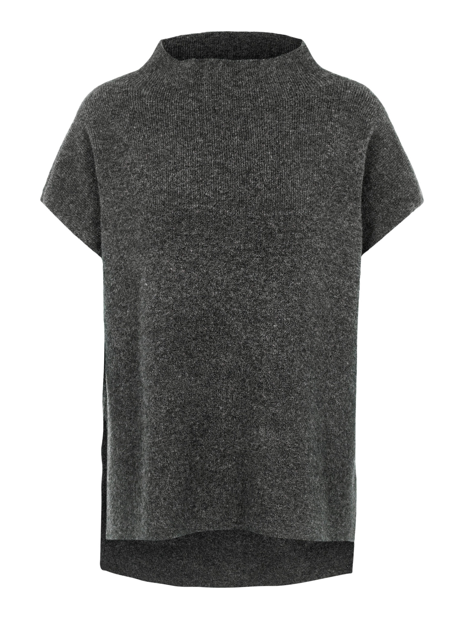 Carousel image - HOGE HALS PONCHO, Dark Grey Melange | 6